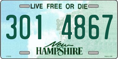 NH license plate 3014867
