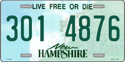 NH license plate 3014876