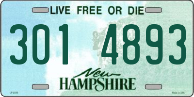 NH license plate 3014893