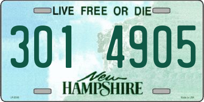 NH license plate 3014905