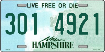 NH license plate 3014921