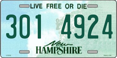 NH license plate 3014924