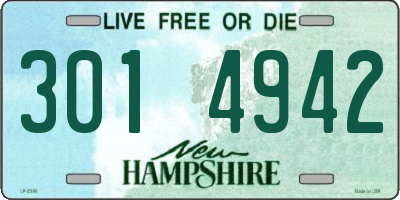 NH license plate 3014942