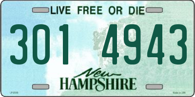NH license plate 3014943