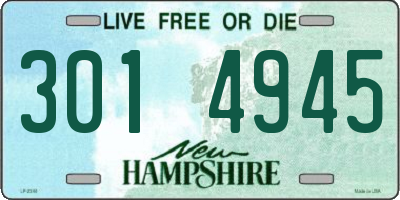 NH license plate 3014945