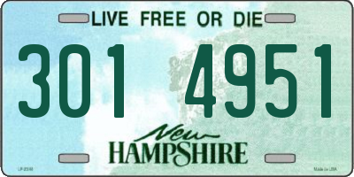 NH license plate 3014951