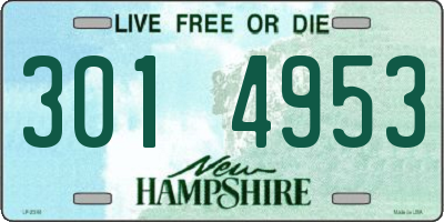 NH license plate 3014953