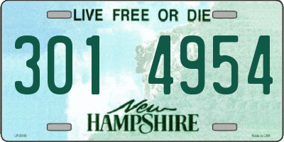 NH license plate 3014954