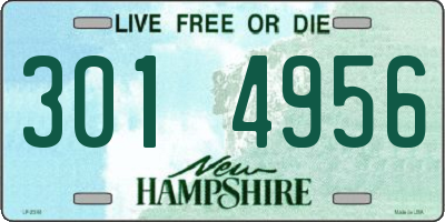 NH license plate 3014956