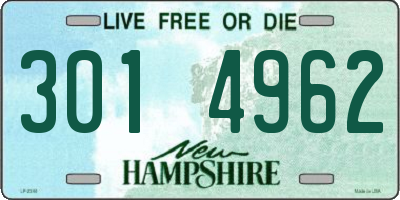 NH license plate 3014962