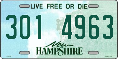 NH license plate 3014963