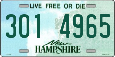 NH license plate 3014965
