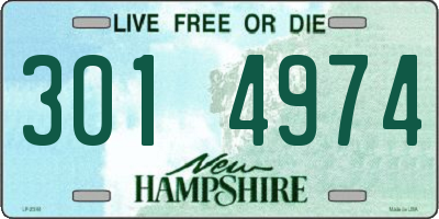 NH license plate 3014974