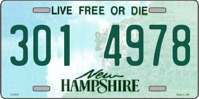 NH license plate 3014978