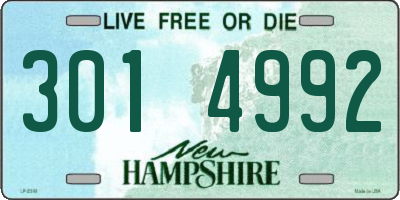 NH license plate 3014992