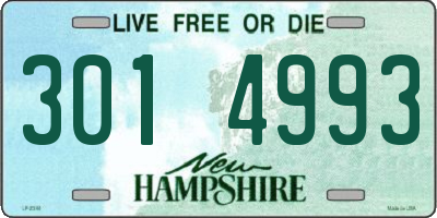NH license plate 3014993