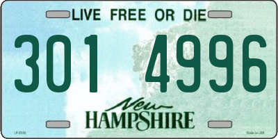 NH license plate 3014996