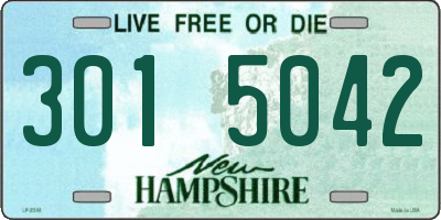 NH license plate 3015042