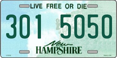 NH license plate 3015050