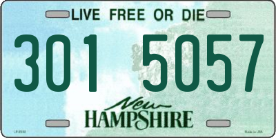 NH license plate 3015057