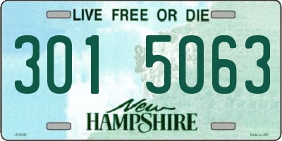 NH license plate 3015063