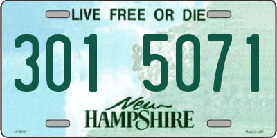 NH license plate 3015071
