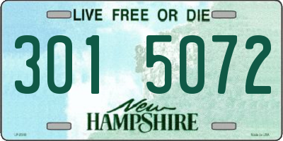 NH license plate 3015072