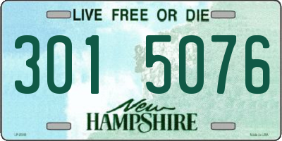 NH license plate 3015076