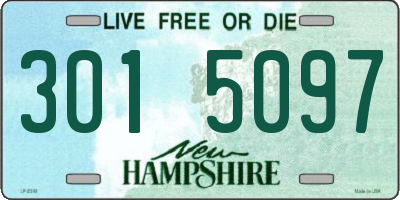 NH license plate 3015097