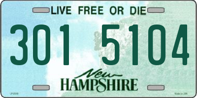 NH license plate 3015104