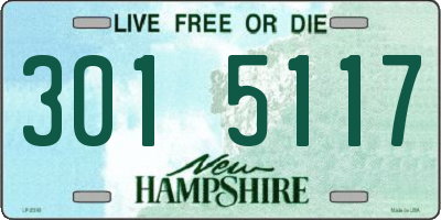 NH license plate 3015117