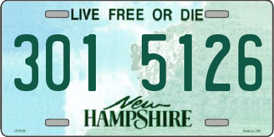 NH license plate 3015126