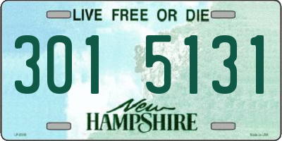 NH license plate 3015131