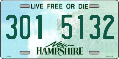 NH license plate 3015132