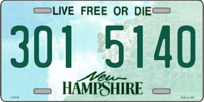 NH license plate 3015140