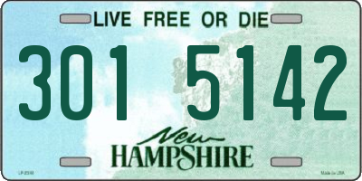 NH license plate 3015142