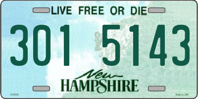 NH license plate 3015143