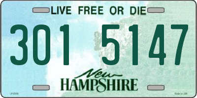 NH license plate 3015147