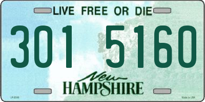NH license plate 3015160