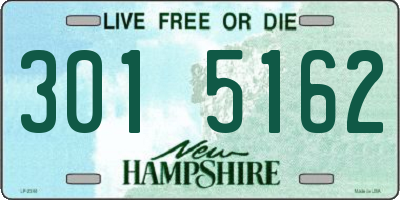 NH license plate 3015162