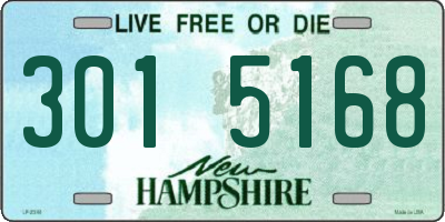 NH license plate 3015168