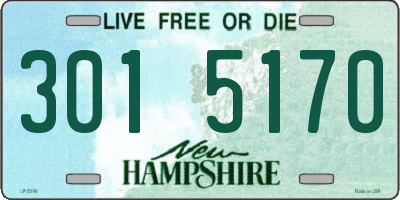 NH license plate 3015170