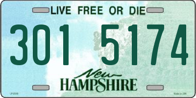 NH license plate 3015174