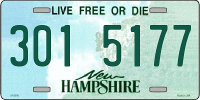 NH license plate 3015177