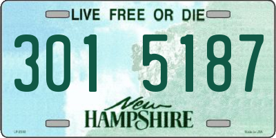 NH license plate 3015187