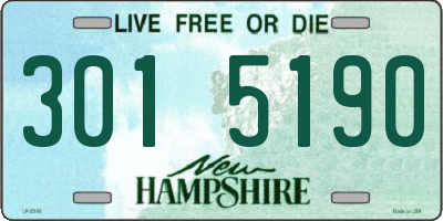 NH license plate 3015190