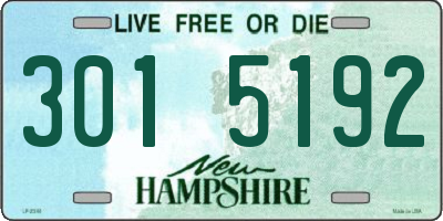 NH license plate 3015192