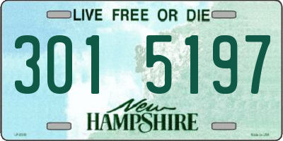 NH license plate 3015197