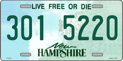 NH license plate 3015220