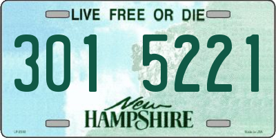 NH license plate 3015221